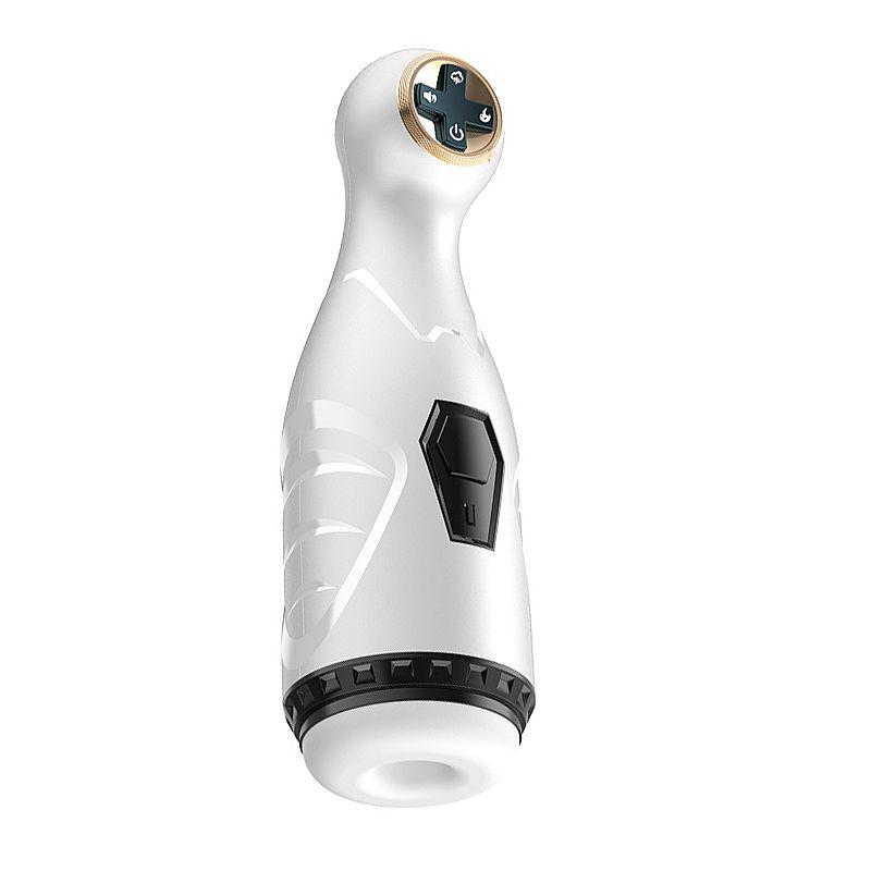 Masturbador Masculino Master SI Lanterna: 12 Sucções/Vibrações, Viva Voz, Fone, Silicone, Resistente à Água