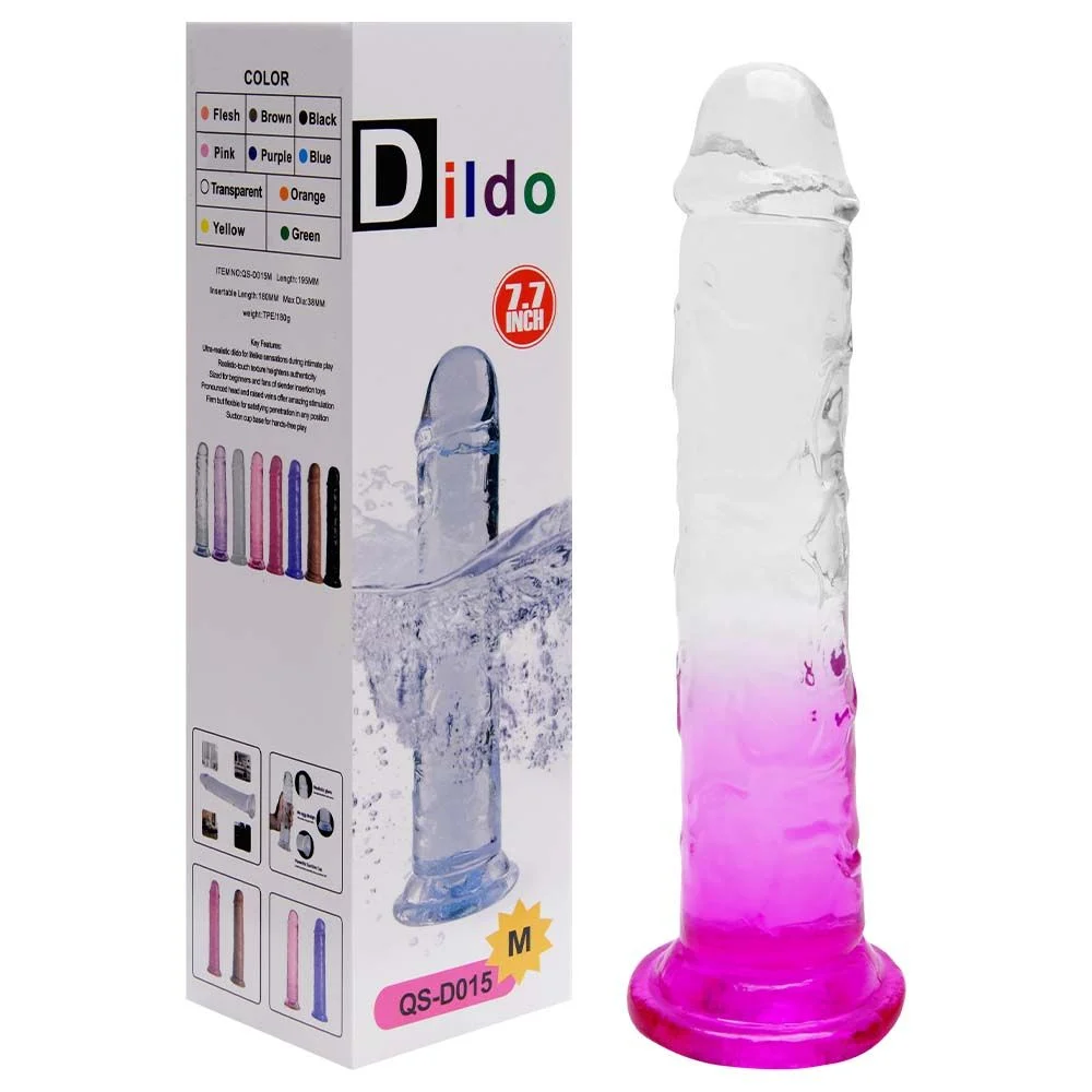 Dildo Realístico Roxo 19,5 cm Prótese Pênis Sem Vibro - SI - Imagem 4