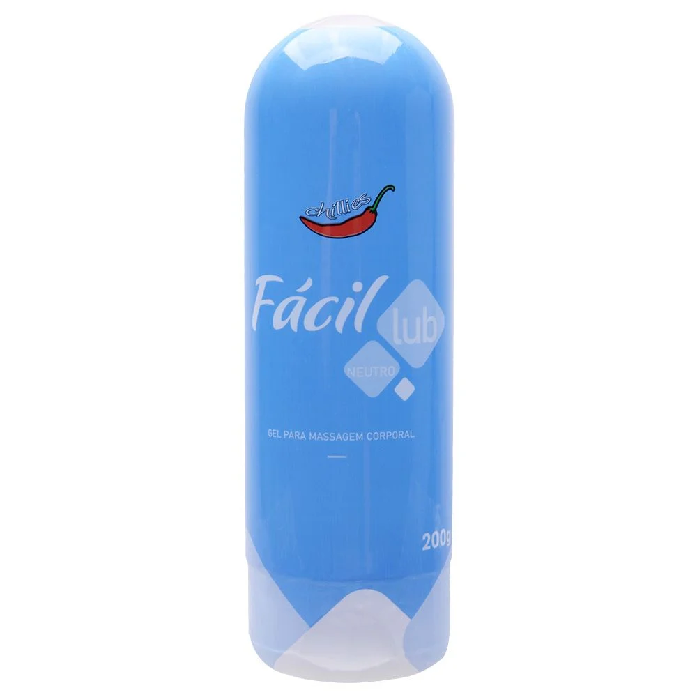 Lubrificante íntimo neutro beijável Fácil Lub Chillies 200g gel