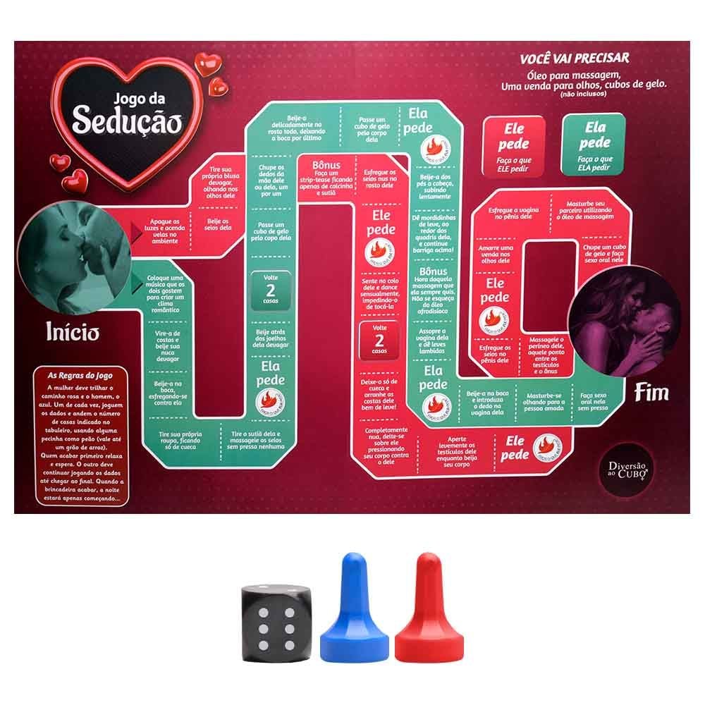 Jogo Da Sedução Tabuleiro Diversão Ao Cubo
