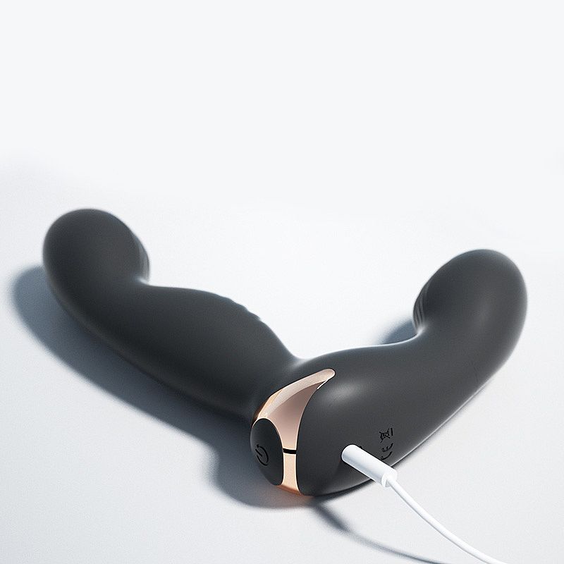 Vibrador de Próstata Hades com Controle Remoto - Dupla Vibração, Silicone Flexível, 10 Modos, USB Recarregável - Preto - Imagem 2