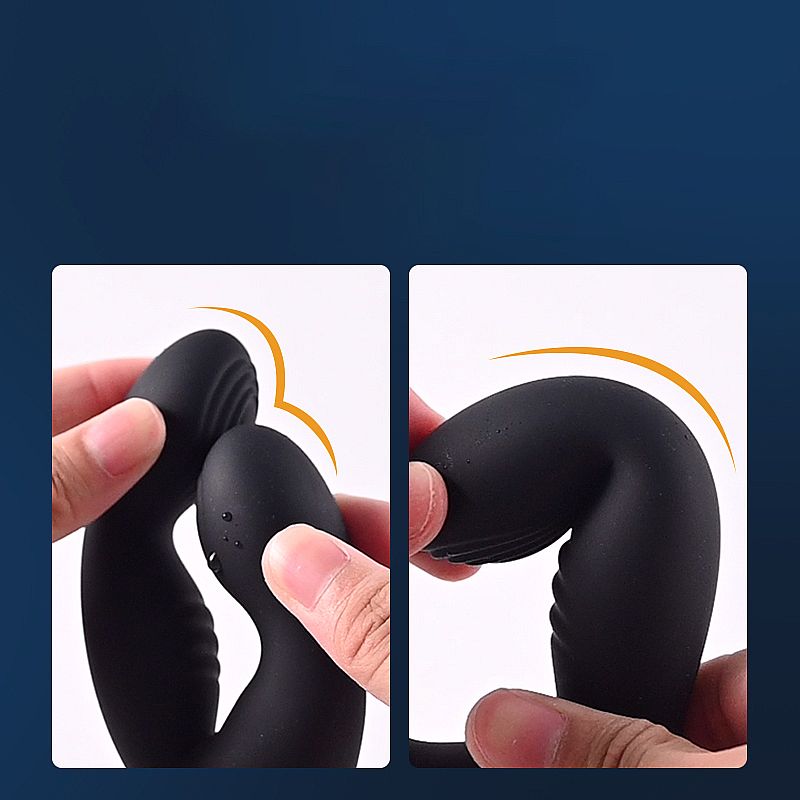 Vibrador de Próstata Hades com Controle Remoto - Dupla Vibração, Silicone Flexível, 10 Modos, USB Recarregável - Preto - Imagem 4
