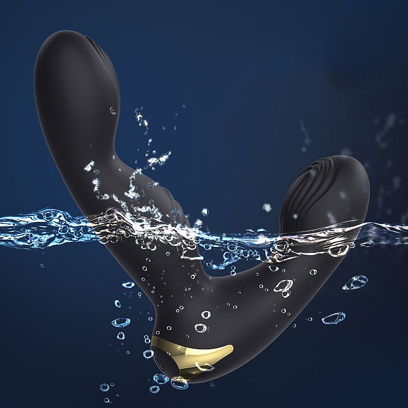 Vibrador de Próstata Hades com Controle Remoto - Dupla Vibração, Silicone Flexível, 10 Modos, USB Recarregável - Preto - Imagem 5