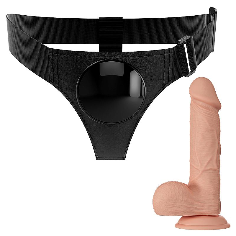 Cinta Peniana Realística com Ventosa 26 cm Jerry Pretty Love - Imagem 3