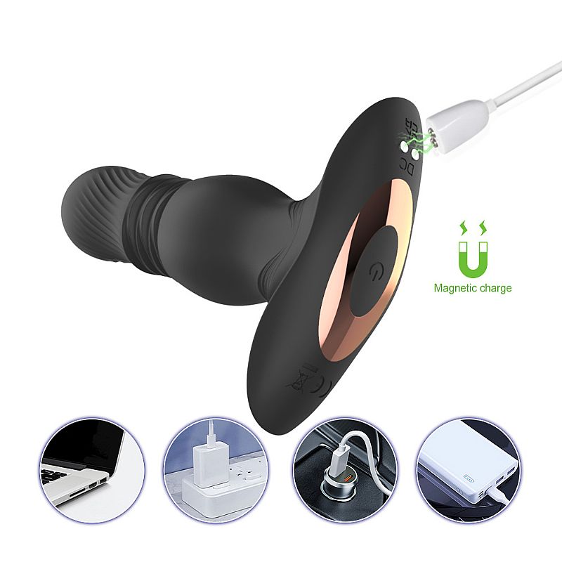 Plug Anal com Vibro Vai e Vem Roy-RCT SI - Controle Remoto e 7 Modos de Vibração - Imagem 5