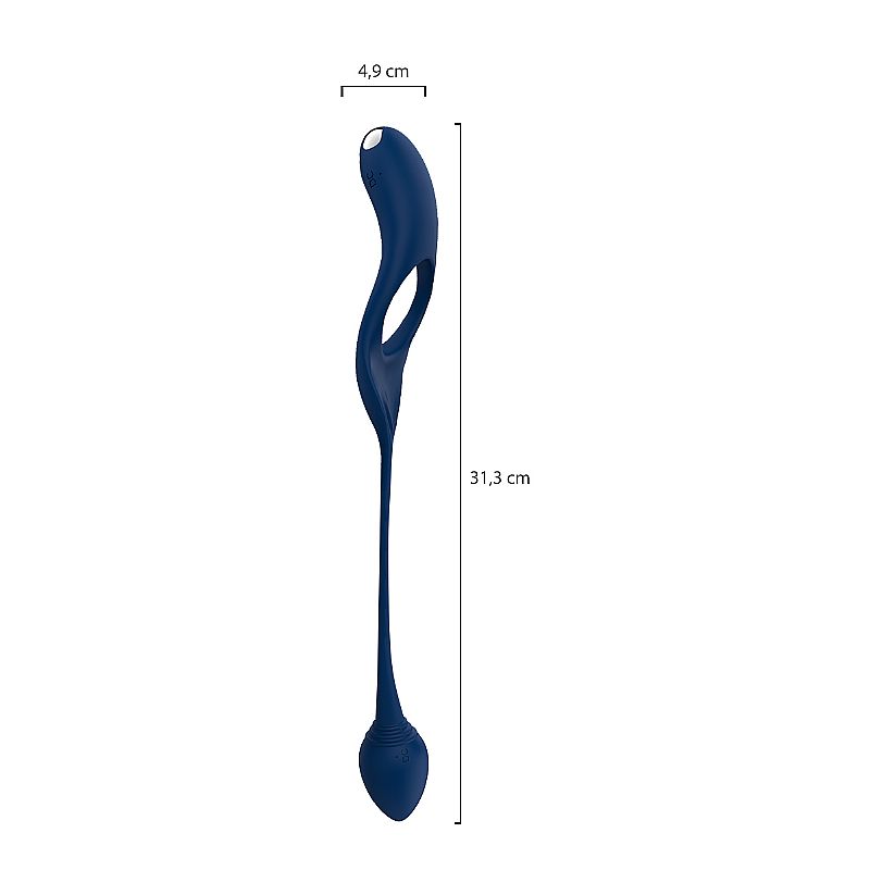 Anel Peniano com Estimulador de Clitóris e Plug Anal, 7 Modos de Vibração, Silicone Macio, Recarregável - Antom - SI - Imagem 2