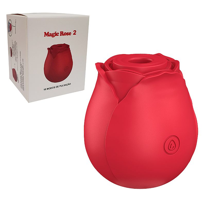 Estimulador de clitóris rosa com pulsação 2 SI 10 modos silicone