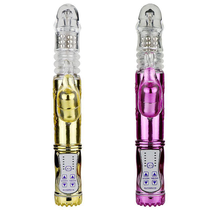 Vibrador Rotativo Coelho SI Roxo - 36 Vibrações, 8 Rotações, Estimulador Ponto G e Clitóris