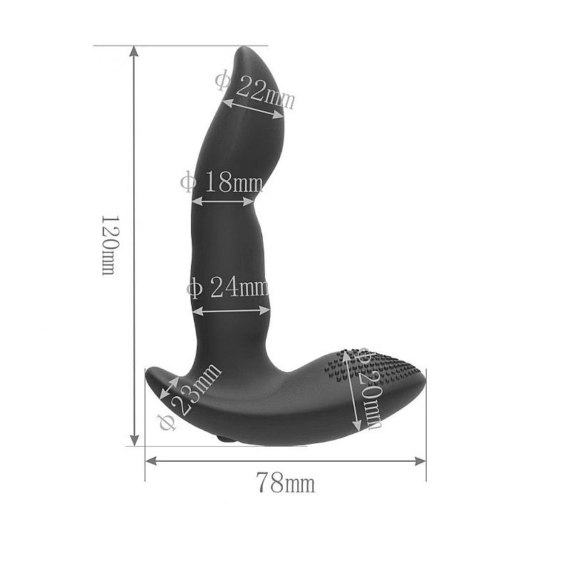 Vibrador de Próstata com Bullet em Silicone 12x2,6 cm - Imagem 2