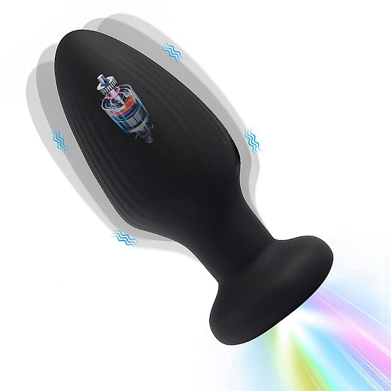 Plug Anal em Silicone com Rotação e Luz de Led - Recarregável - 9,6x3,6 - SI - Imagem 2