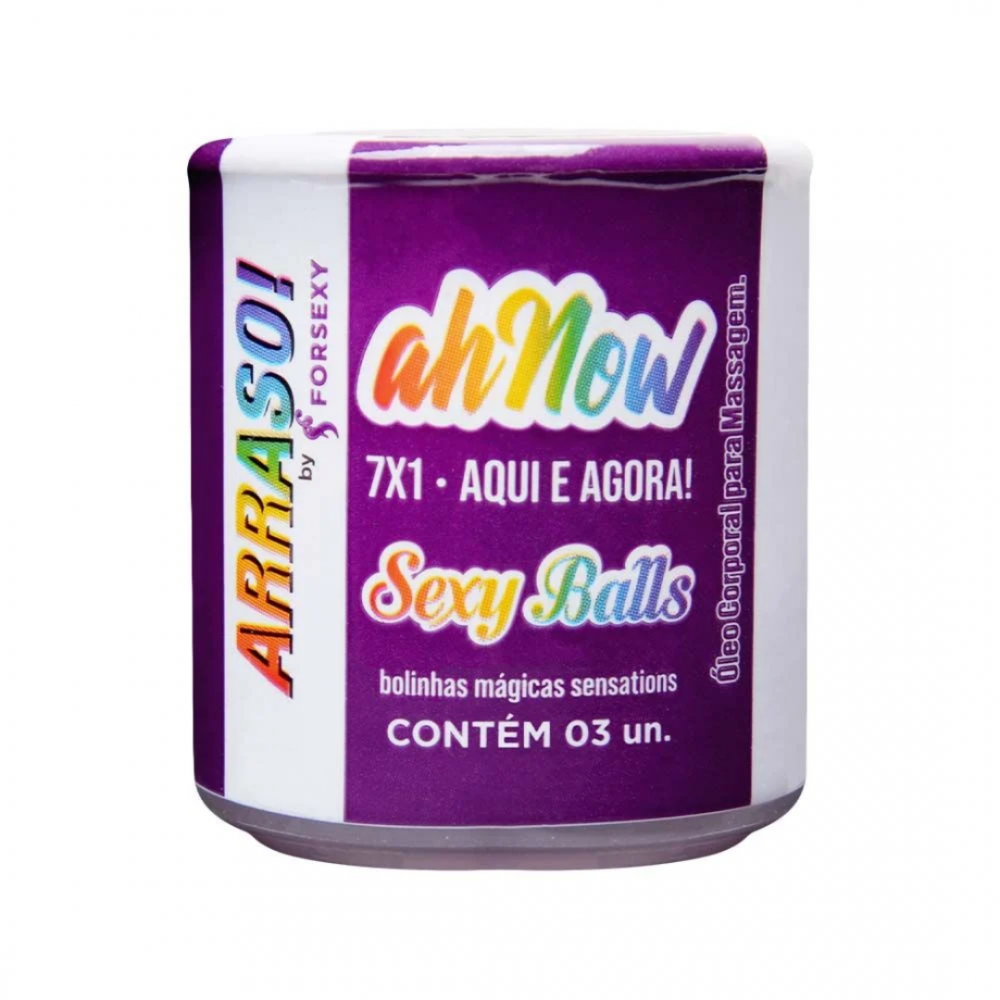 Ahnow Sexy Balls Anestésico Anal com Aroma de Morango e Champanhe 03 Unidades For Sexy - Conforto e Prazer Inigualáveis