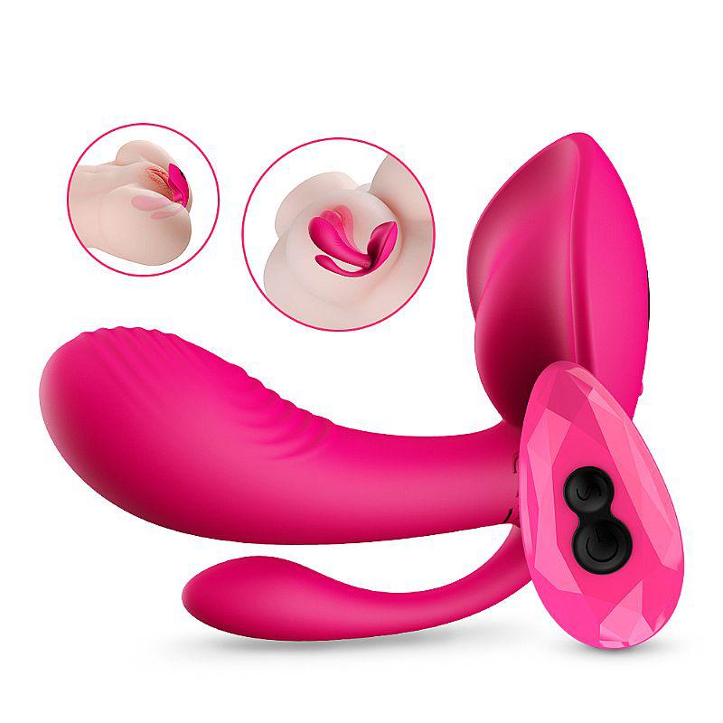 Vibrador dupla estimulação Ponto G e anal Dibe 7 funções recarregável USB