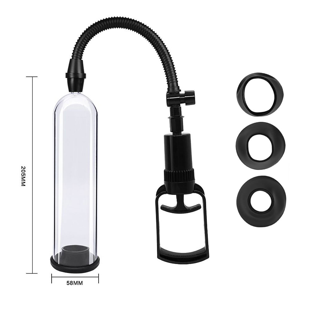 Bomba de Vácuo Manual com 3 Anéis de Silicone | Desenvolvimento Masculino - Imagem 2