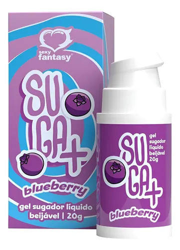 Gel Sugador Beijável Suga+ BlueBerry 20g Sexy Fantasy