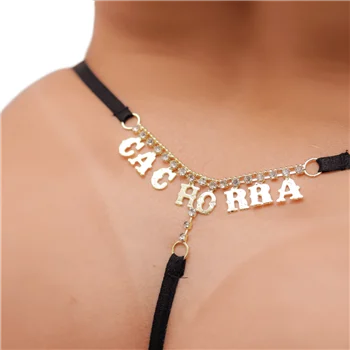Calcinha Fio Dental Com Nome – Cor Preta - Imagem 2