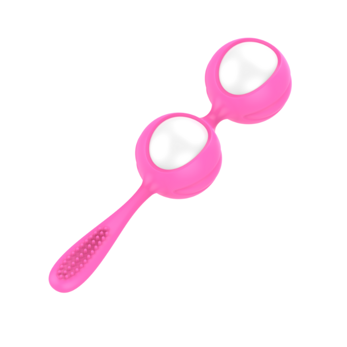 Bolas para pompoarismo com estimulador clitoriano silicone KMV Sex Shop