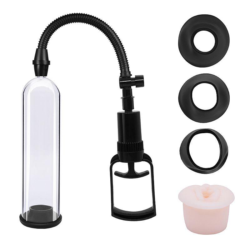 Bomba Peniana Manual 6 - 3 Anéis de Silicone e 1 Forma de Vagina - SI