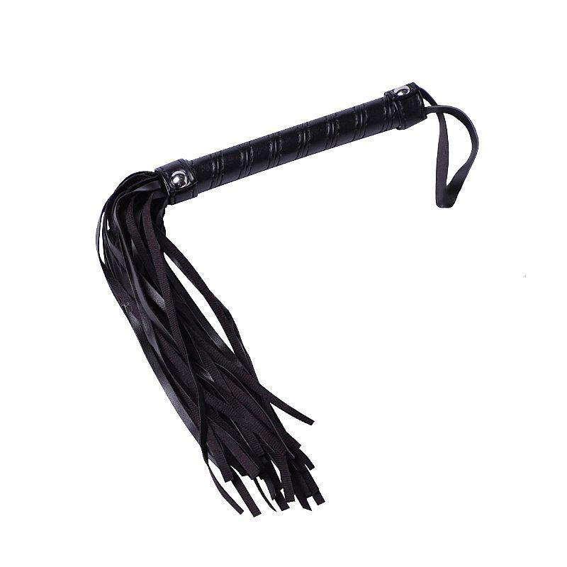 Chibata preta BDSM Elegância SI em PU 50cm para dominação