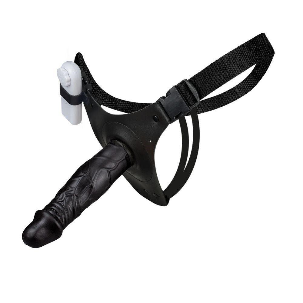 Cinta C Pênis E Vibro De 16X3,5Cm Cor Preta La Pimenta