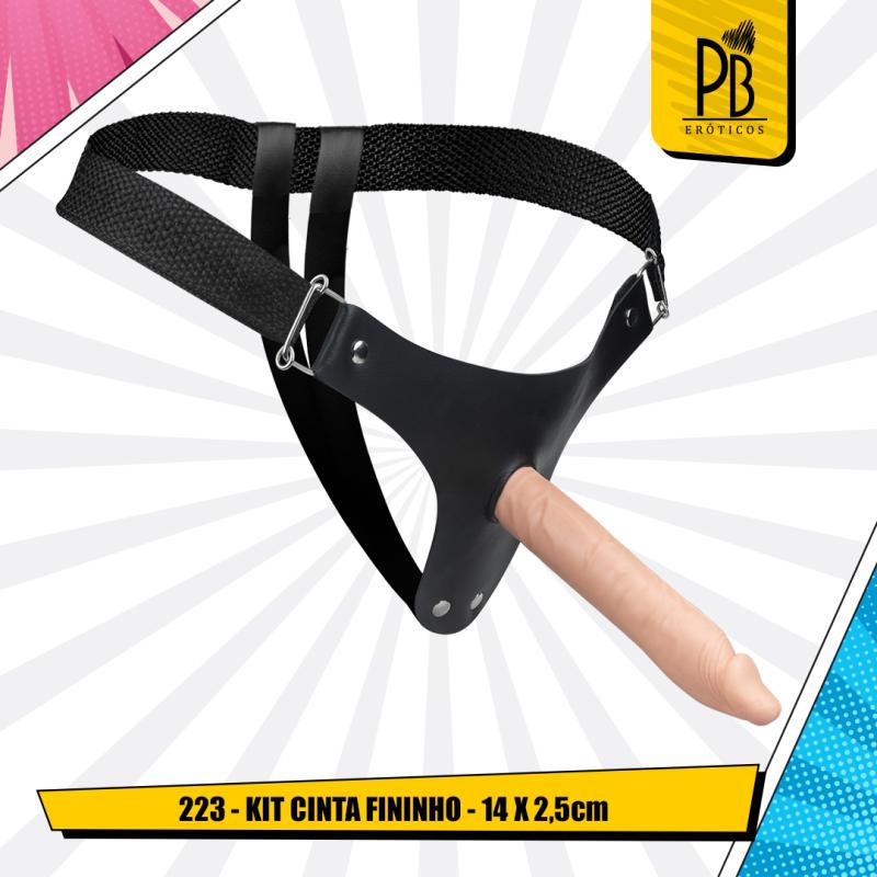 Cinta Peniana Elegância Negra - Prótese Fininho 15x3cm em Polivinílico - Ajuste Perfeito e Desempenho Superior