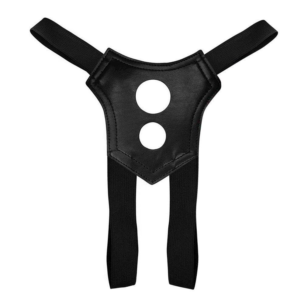 Cinto duplo cinta peniana em couro sintético Sexy Fantasy com elásticos fixos