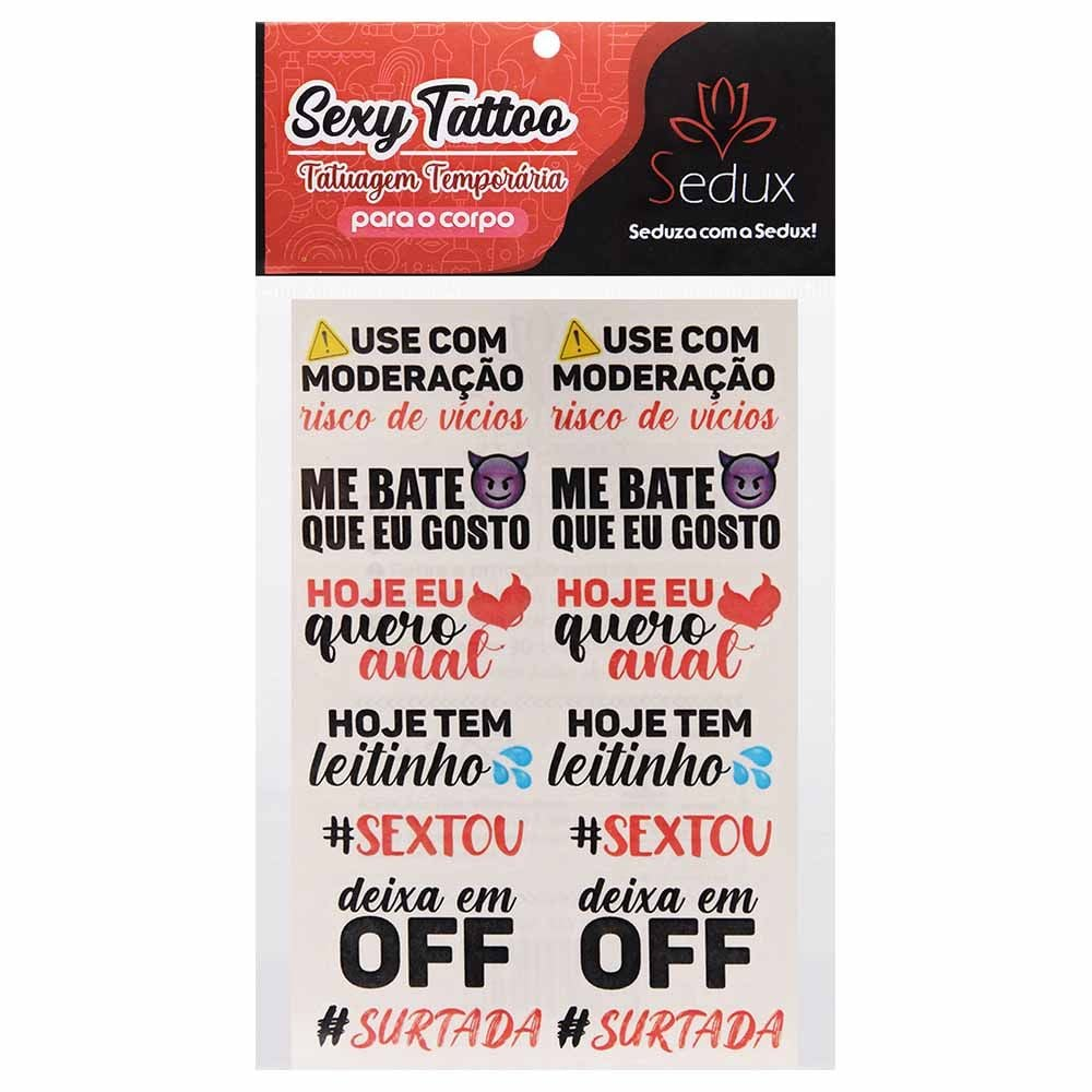 Deixa Em Off Tatuagem Temporária 10 X 15Cm Sedux