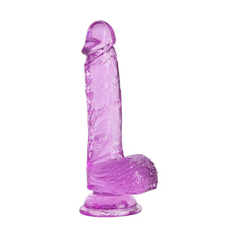 Dildo Realístico Branco com Escroto - Transparente - 20,5 x 3,8 - SI