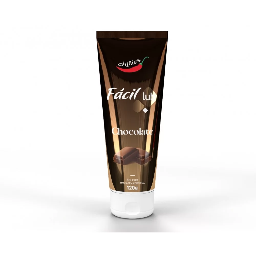 Lubrificante Íntimo Beijável Facil Lub Sabor Chocolate 120g - Sensações Deliciosas