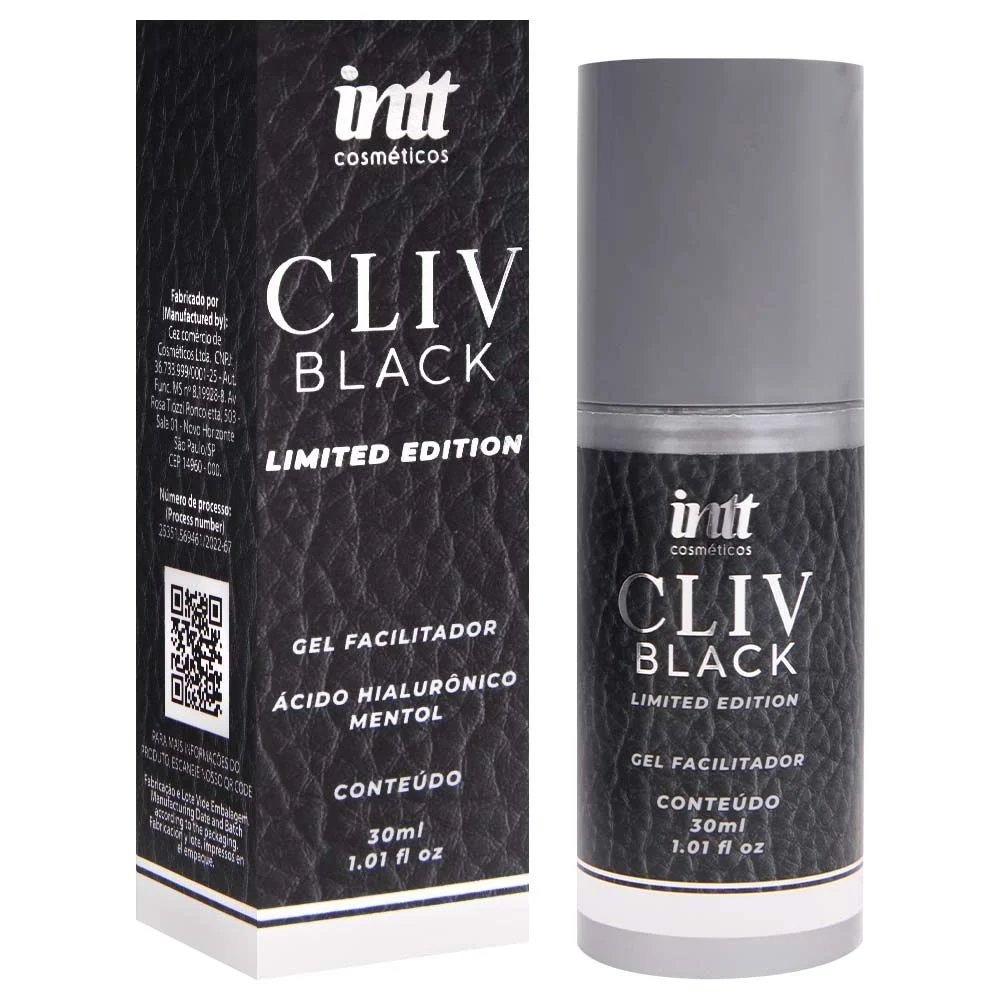 Dessensibilizante anal Cliv Black 17g com ácido hialurônico e mentol