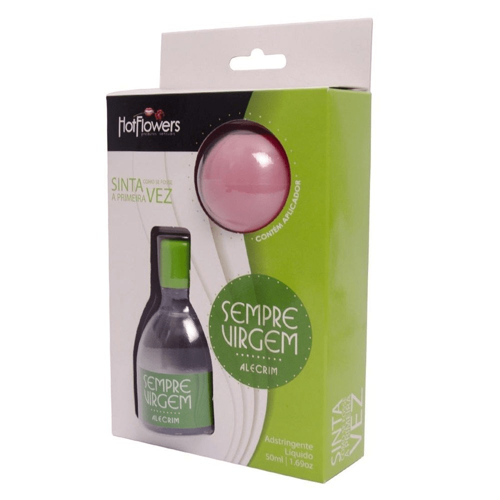Redutor do Canal Vaginal Sempre Virgem Alecrim + Aplicador 50ml - Sensação Renovada Hot Flowers