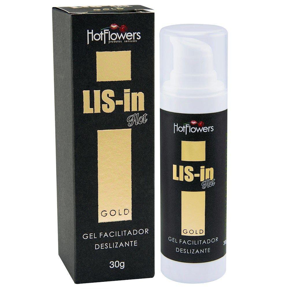 Gel anal facilitador Lis-in Gold 30g Hot Flowers anestésico