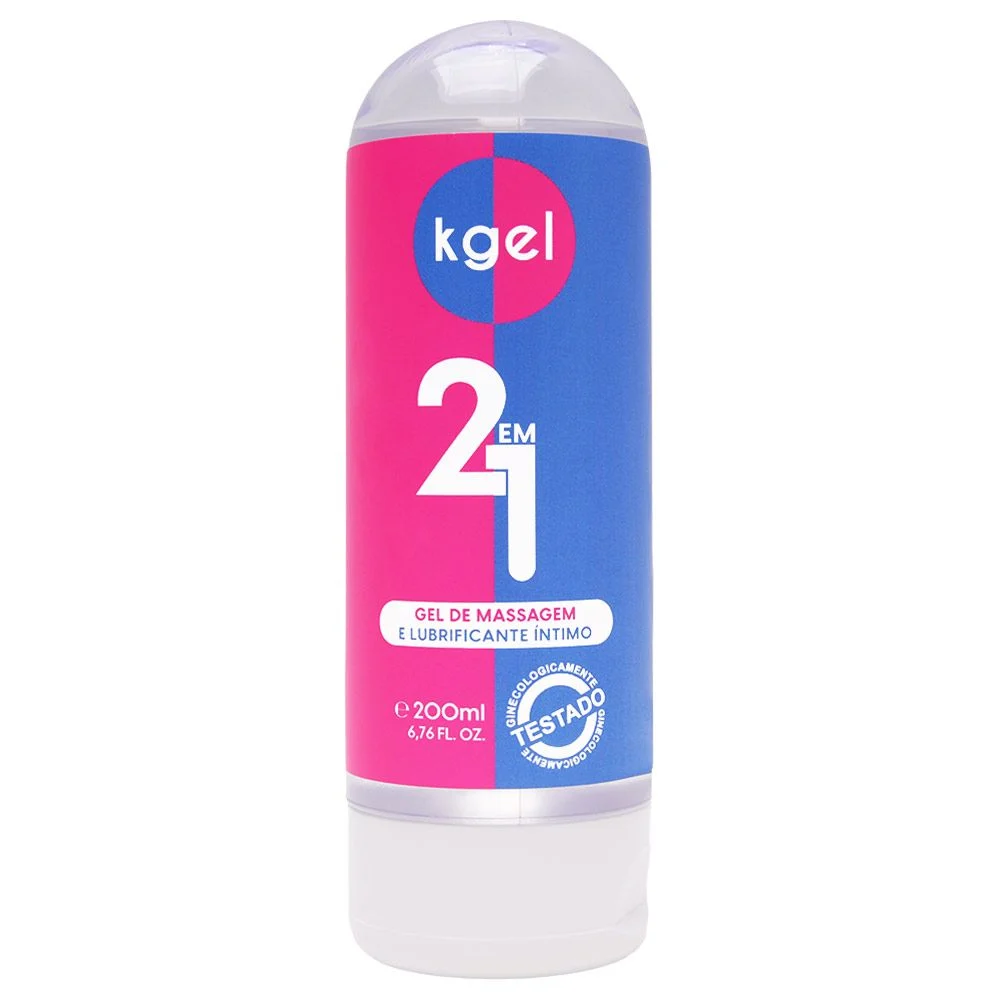 Lubrificante Íntimo 2 em 1 KGel 200ml - Fórmula Hidratante e Duradoura com Segurança ANVISA