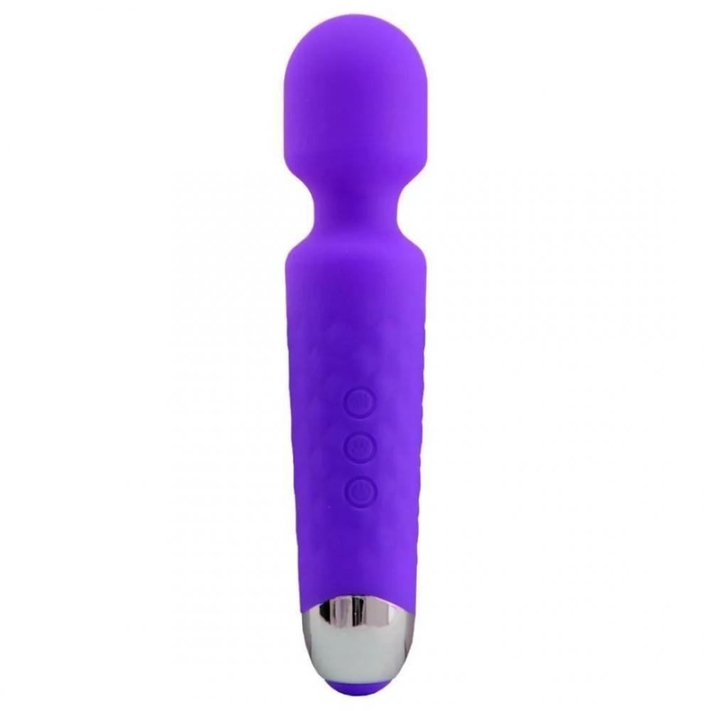 Varinha Magica Com 20 Vibrações Recarregavel USB Cor Roxo