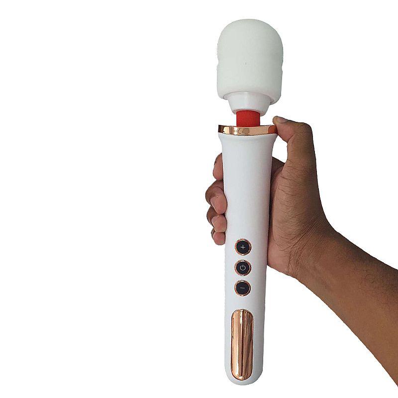 Vibrador Varinha Mágica Black Luxury USB Cor Branca