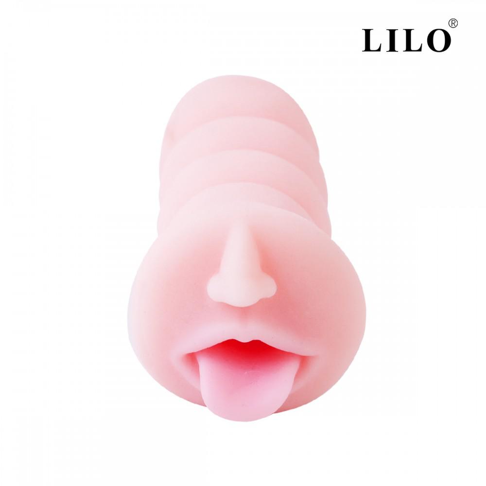 Masturbador Boca com Língua em CyberSkin: Sensação Real, Texturas Internas, Pegada Ergonômica, 7x14cm