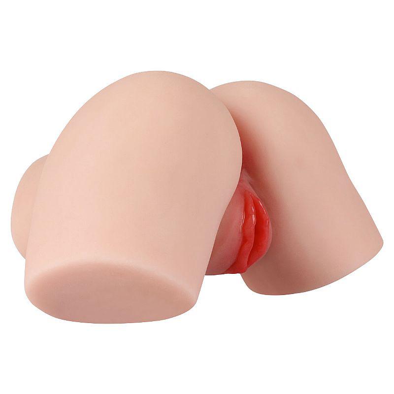 Masturbador Masculino Bunda Realística Princess: Dupla Penetração em CyberSkin, Vagina e Ânus, 23x12cm