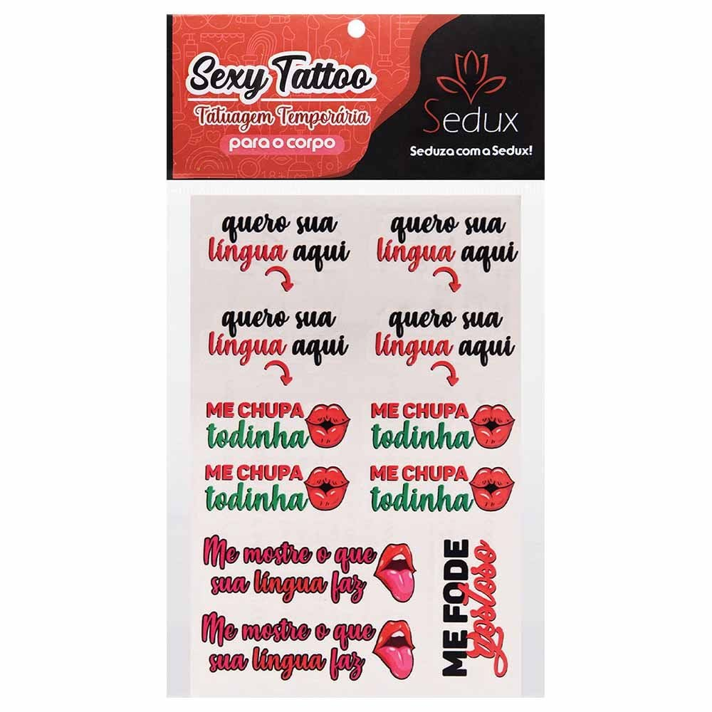 Me Chupa Todinha Tatuagem Temporária 10 X 15Cm Sedux