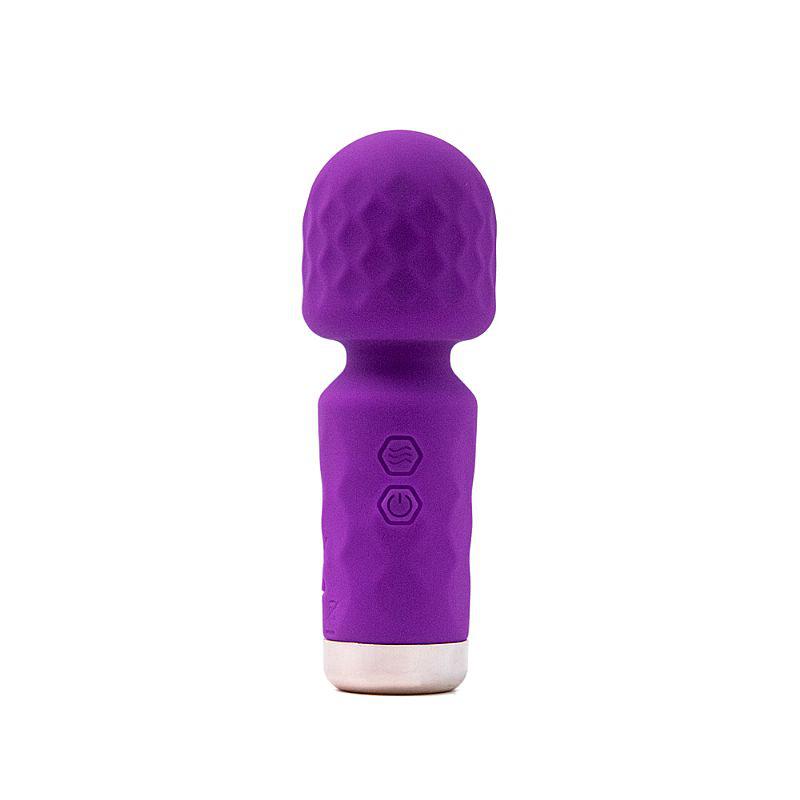 Mini Varinha Mágica Hero Roxa - Recarregável - 10 Vibrações - 11,5 cm - Toque Macio e Ergonômico