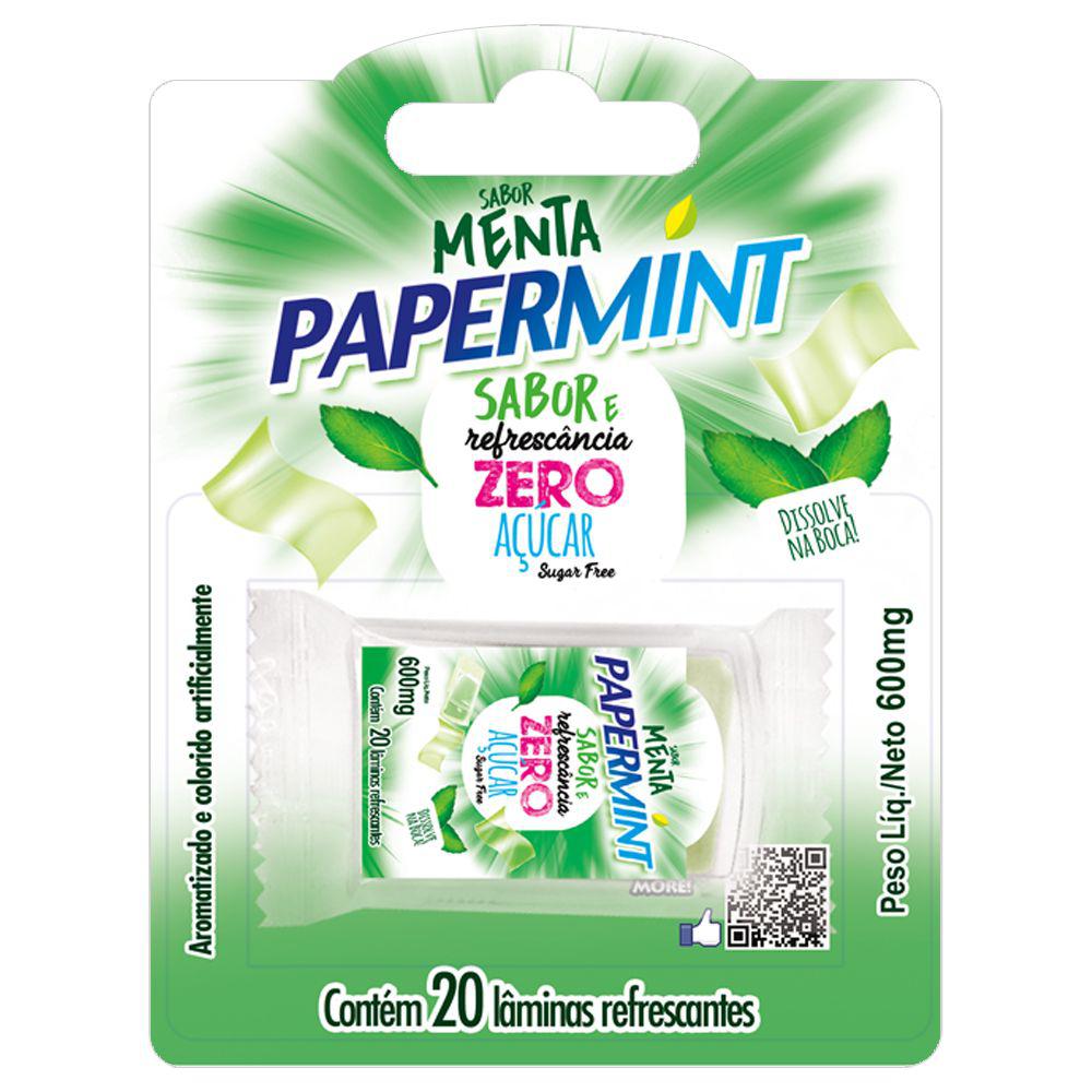Papermint Lâminas Refrescantes Sabor Menta 20 Unidades Danilla - Explosão de Frescor ZERO AÇÚCAR