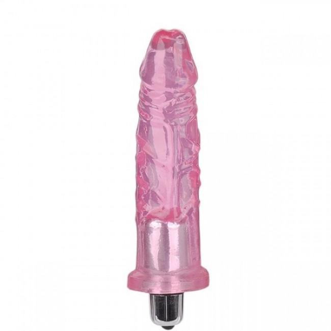 Pênis 12X3Cm Realístico Maciço Com Vibrador Cor Rosa
