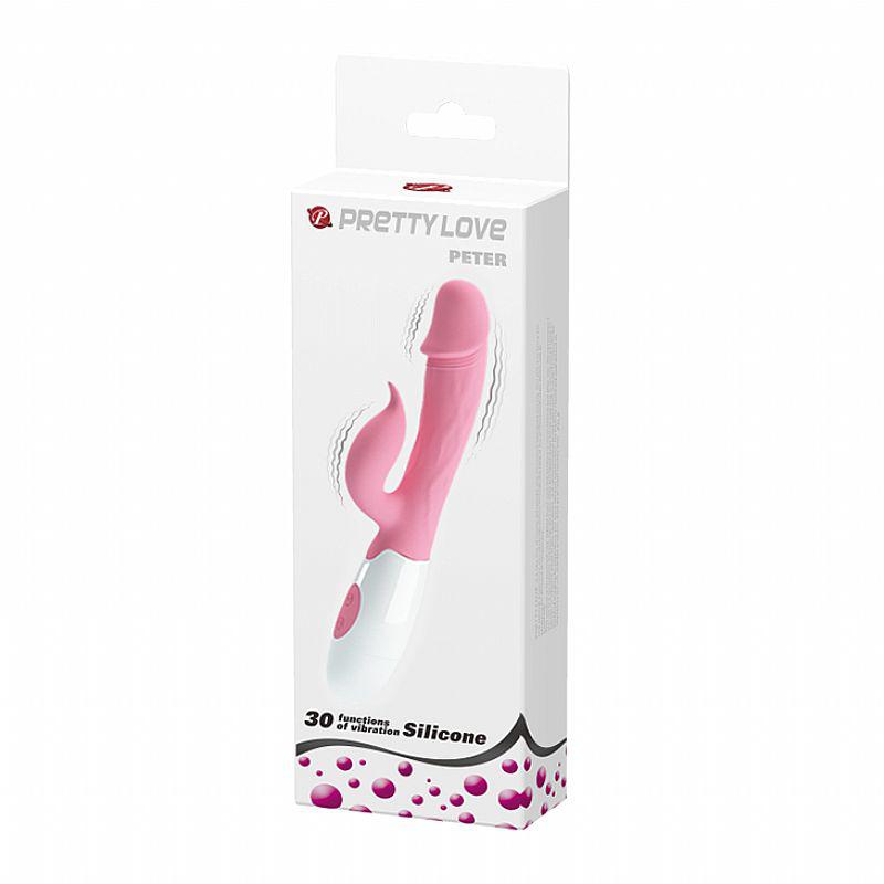 Peter Pretty Love: Vibrador Duplo Motor em Silicone Cirúrgico com 29 Vibrações e Design Glande - Experiência Sensual Única