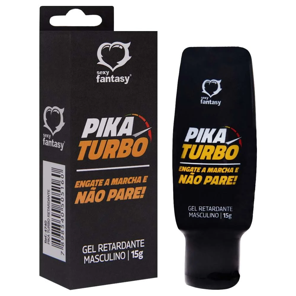 Pika Turbo Gel Retardante Masculino 15G - Controle da Ejaculação Precoce e Prazer Prolongado com Sexy Fantasy