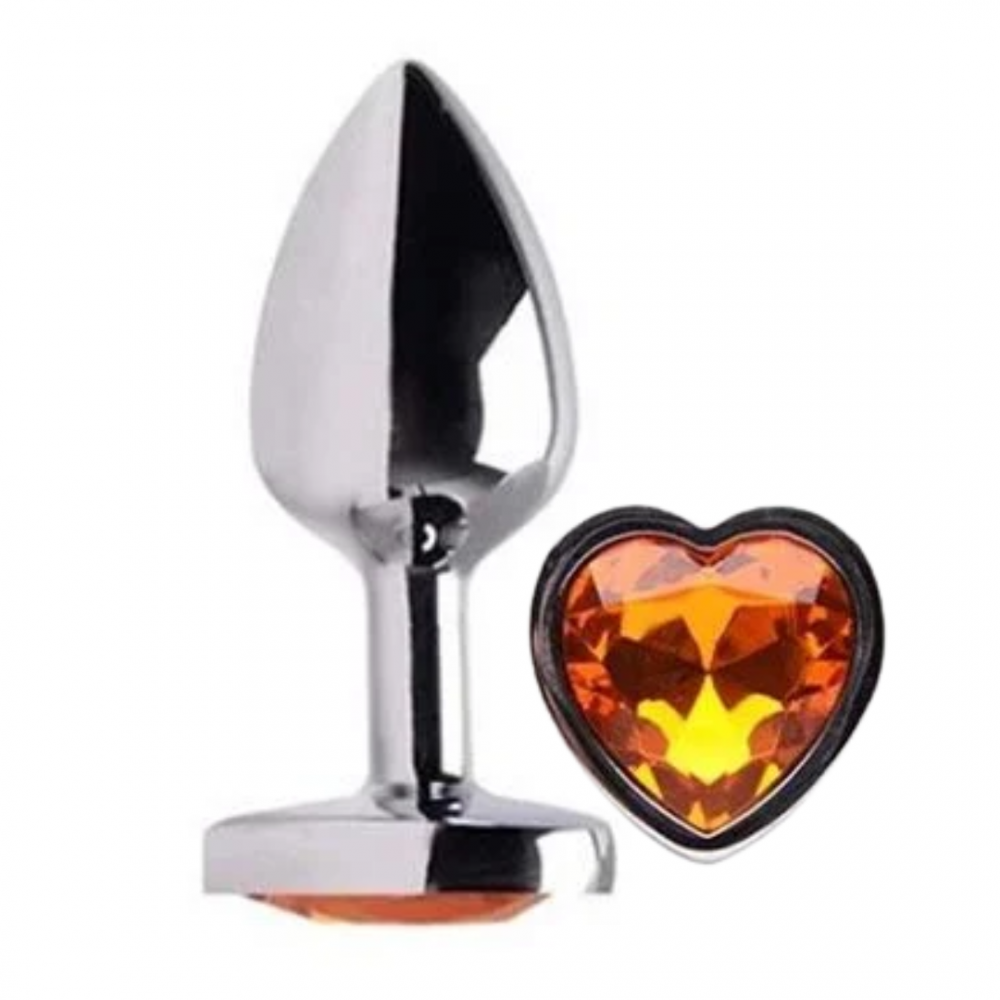 Plug Anal M Coração Dourada