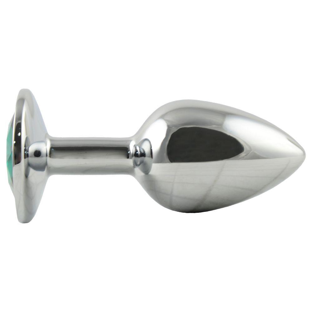 Plug Anal P Metal Pedra Verde