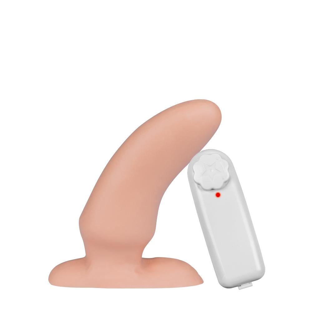 Plug Anal Pequeno com Vibro em Creme 10,5 x 3,2 cm: Intensifique o Prazer