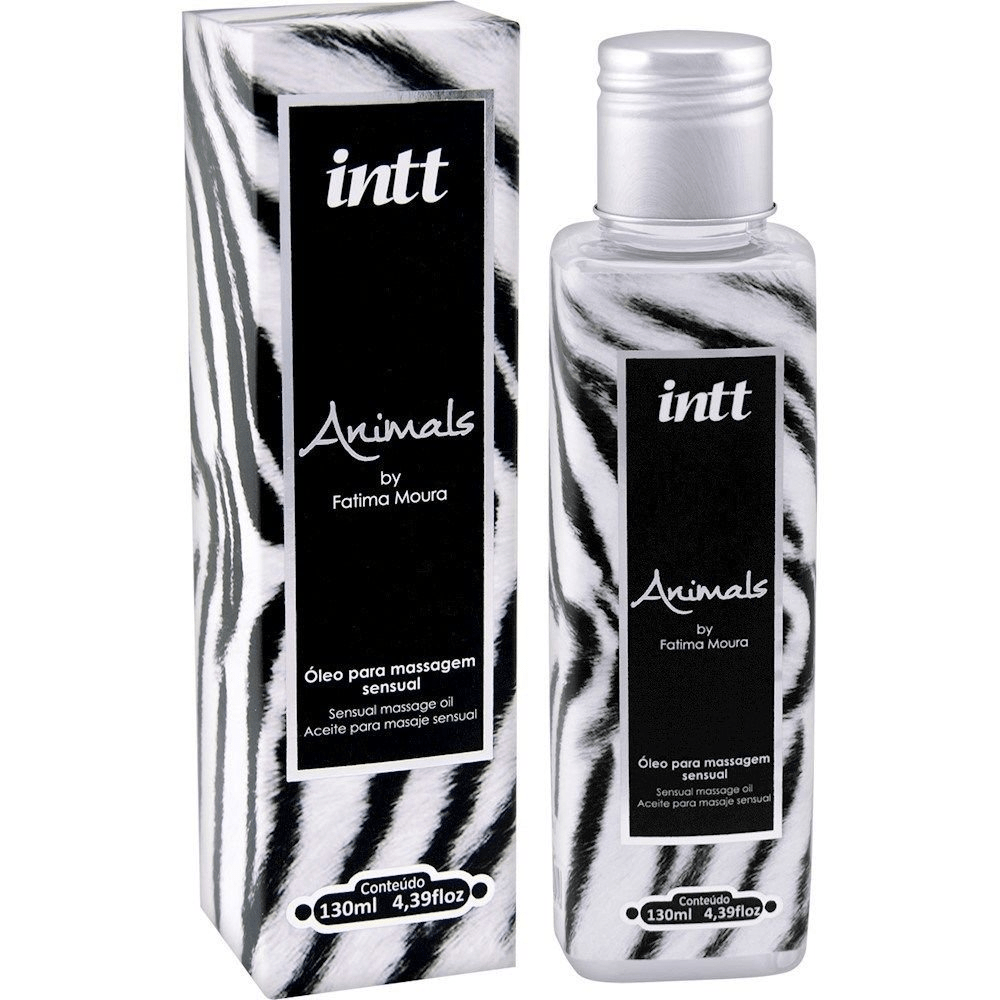 Óleo para massagem corporal Animals 130ml Intt fragrância oriental