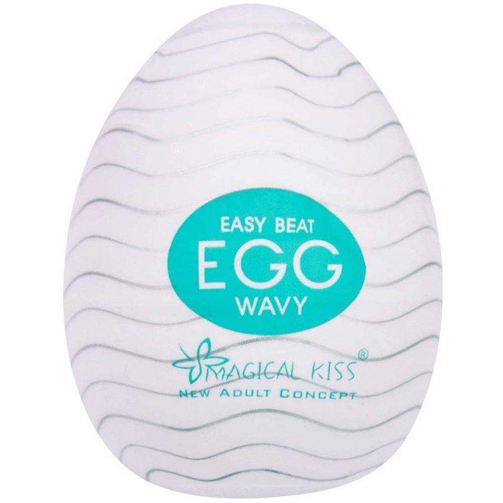 Egg masturbador Wavy Magical Kiss com texturas variadas para prazer