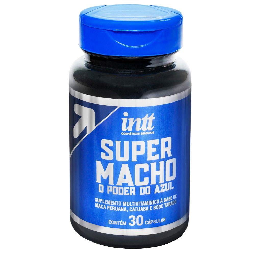 Cápsulas afrodisíacas masculinas Super Macho Azul 30un Intt