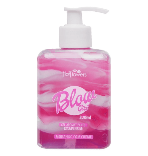 Gel sexo oral Blow Girl 320ml sabor morango Hot Flowers
