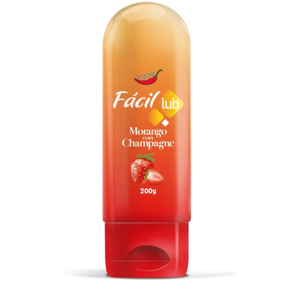 Lubrificante beijável morango com champanhe Fácil Lub Chillies 200g